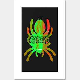 Tarantula Silhouette V70 (Tie Dye) Posters and Art